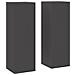 Supporti per Piante da Esterno Pillar 2 pz Nero 24x24x75 cm Acciaio - Foto miniatura 1