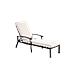 Mobili Da Salotto Con Chaise Longue, Con Cuscino In Cotone Impermeabile Beige, Alluminio Antiruggine Reclinabile Regolabile (1 Pz) - Foto miniatura 3