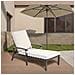 Mobili Da Salotto Con Chaise Longue, Con Cuscino In Cotone Impermeabile Beige, Alluminio Antiruggine Reclinabile Regolabile (1 Pz) - Foto miniatura 1