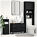 Cabinet del Lavabo per Bagno  Nero Rovere 80x33x60 cm Legno Ingegnerizzato - Foto miniatura 2