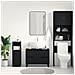 Cabinet del Lavabo per Bagno  Nero Rovere 80x33x60 cm Legno Ingegnerizzato - Foto miniatura 4