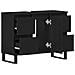 Cabinet del Lavabo per Bagno  Nero Rovere 80x33x60 cm Legno Ingegnerizzato - Foto miniatura 5