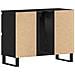 Cabinet del Lavabo per Bagno  Nero Rovere 80x33x60 cm Legno Ingegnerizzato - Foto miniatura 8