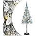 Albero di Natale con 300 LED Bianco 210 cm PE e Acciaio - Foto miniatura 1