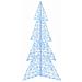 Albero di Natale con 240 LED Bianco Freddo 180 cm Acrilico - Foto miniatura 2