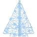 Albero di Natale con 240 LED Bianco Freddo 180 cm Acrilico - Foto miniatura 4