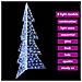 Albero di Natale con 240 LED Bianco Freddo 180 cm Acrilico - Foto miniatura 7