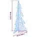 Albero di Natale con 240 LED Bianco Freddo 180 cm Acrilico - Foto miniatura 8