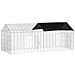 Gabbia per Conigli Argento 400 x 78 x 78 cm Acciaio zincato - Foto miniatura 6