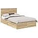 Letto con Contenitore con testiera Rovere Sonoma 135 x 190 cm - Foto miniatura 1