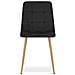 Sedia PYRA - Moderna imbottita in velluto nero x 3 - Foto miniatura 3
