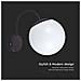 Lampada LED da Muro con Sfera Opale e Portalampada E27 Colore Nero Opaco IP44, colore Nero - Foto miniatura 3
