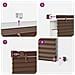 Tenda Veneziana Marrone Scuro con Motivo 150 x 110 cm PVC - Foto miniatura 9