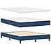 Letto a molle con materasso Blu 190 x 140 cm Poliestere - Foto miniatura 4