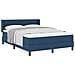 Letto a molle con materasso Blu 190 x 140 cm Poliestere - Foto miniatura 1