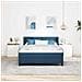 Letto a molle con materasso Blu 190 x 140 cm Poliestere - Foto miniatura 3