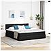 Letto con luci a strisce a LED Nero 180 x 200 cm Tessuto - Foto miniatura 2