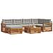 Set di divani da esterno 7 pcs Grigio Naturale e Chiaro - Foto miniatura 3