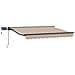 Cornice per Tenda Manuale con LED Beige e Antracite 3,5 x 2 m - Foto miniatura 1