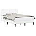 Struttura letto con materasso Bianco 120 x 190 cm Similpelle - Foto miniatura 1