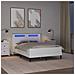 Struttura letto con materasso Bianco 120 x 190 cm Similpelle - Foto miniatura 4
