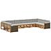 Set divani con cuscino 10 pcs Legno di Acacia Massello - Foto miniatura 1