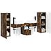 Set di mobili per il bagno 5 pz Rovere Fumo 33 x 34,5 x 100 cm - Foto miniatura 6