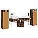 Set di mobili per il bagno 5 pz Rovere Fumo 33 x 34,5 x 100 cm - Foto miniatura 7