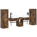 Set di mobili per il bagno 5 pz Rovere Fumo 33 x 34,5 x 100 cm - Foto miniatura 1