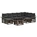 Set Divano da Giardino 10 pz Grigio e Grigio Scuro polyrattan - Foto miniatura 1