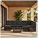Set Divano da Giardino 10 pz Grigio e Grigio Scuro polyrattan - Foto miniatura 5
