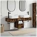 Set di mobili per il bagno 3 pz Rovere Fumo - Foto miniatura 5
