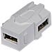 Frutto Keystone doppia femmina a 90° USB Tipo A per prese a muro - Foto miniatura 1
