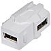 Frutto Keystone doppia femmina a 90° USB Tipo A per prese a muro - Foto miniatura 2
