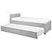 Letto Singolo Con Letto Estraibile In Tessuto Grigio Chiaro 80x200 Cm Marmande - Foto miniatura 2