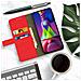 Custodia Samsung Galaxy M51 Portafoglio Supporto Video Soft Touch Rosso - Foto miniatura 5
