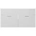 Mobile Lavabo Bianco Lucido 90x38,5x46 cm in Legno Multistrato - Foto miniatura 5