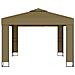 Gazebo con Tetto Doppio e Luci LED 3x3x2,7 m Grigio Talpa - Foto miniatura 2