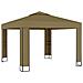 Gazebo con Tetto Doppio e Luci LED 3x3x2,7 m Grigio Talpa - Foto miniatura 3