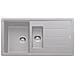 Lavello BFG651AL 1 Vasca e 1 Vaschino Gocciolatoio Reversibile Dimensioni 97 x 50 cm Colore Alluminio Serie Boston - Foto miniatura 4