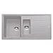 Lavello BFG651AL 1 Vasca e 1 Vaschino Gocciolatoio Reversibile Dimensioni 97 x 50 cm Colore Alluminio Serie Boston - Foto miniatura 1