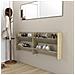 Scarpiere Muro 2 Pz Rovere Sonoma 80x18x60cm Truciolato - Foto miniatura 1