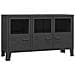 Credenza Antracite Industriale 105x35x62 Cm In Metallo E Vetro - Foto miniatura 2