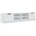 Mobili Porta Tv 2pz Bianco Lucido 80x35x45 Cm Legno Multistrato - Foto miniatura 1