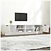 Mobili Porta Tv 2pz Bianco Lucido 80x35x45 Cm Legno Multistrato - Foto miniatura 2