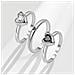 Anello Aperto A Cuore Regolabile Silver - Foto miniatura 3