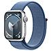 Watch Series 9 GPS Cassa 41mm in Alluminio Argento con Cinturino Sport Loop Blu Inverno - Foto miniatura 2
