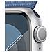 Watch Series 9 GPS Cassa 41mm in Alluminio Argento con Cinturino Sport Loop Blu Inverno - Foto miniatura 3