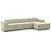 Divano Fisso Raffaella, Divano Componibile A 4 Posti Con Penisola Destra, 100% Made In Italy, Sofà Moderno In Tessuto, Cm 340x170h70, Beige - Foto miniatura 2