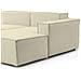 Divano Fisso Raffaella, Divano Componibile A 4 Posti Con Penisola Destra, 100% Made In Italy, Sofà Moderno In Tessuto, Cm 340x170h70, Beige - Foto miniatura 4